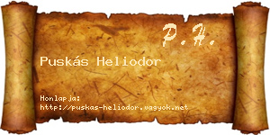 Puskás Heliodor névjegykártya